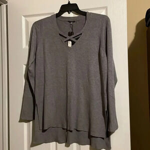 Vila Milano NWT beautiful heather gray sweater size large
